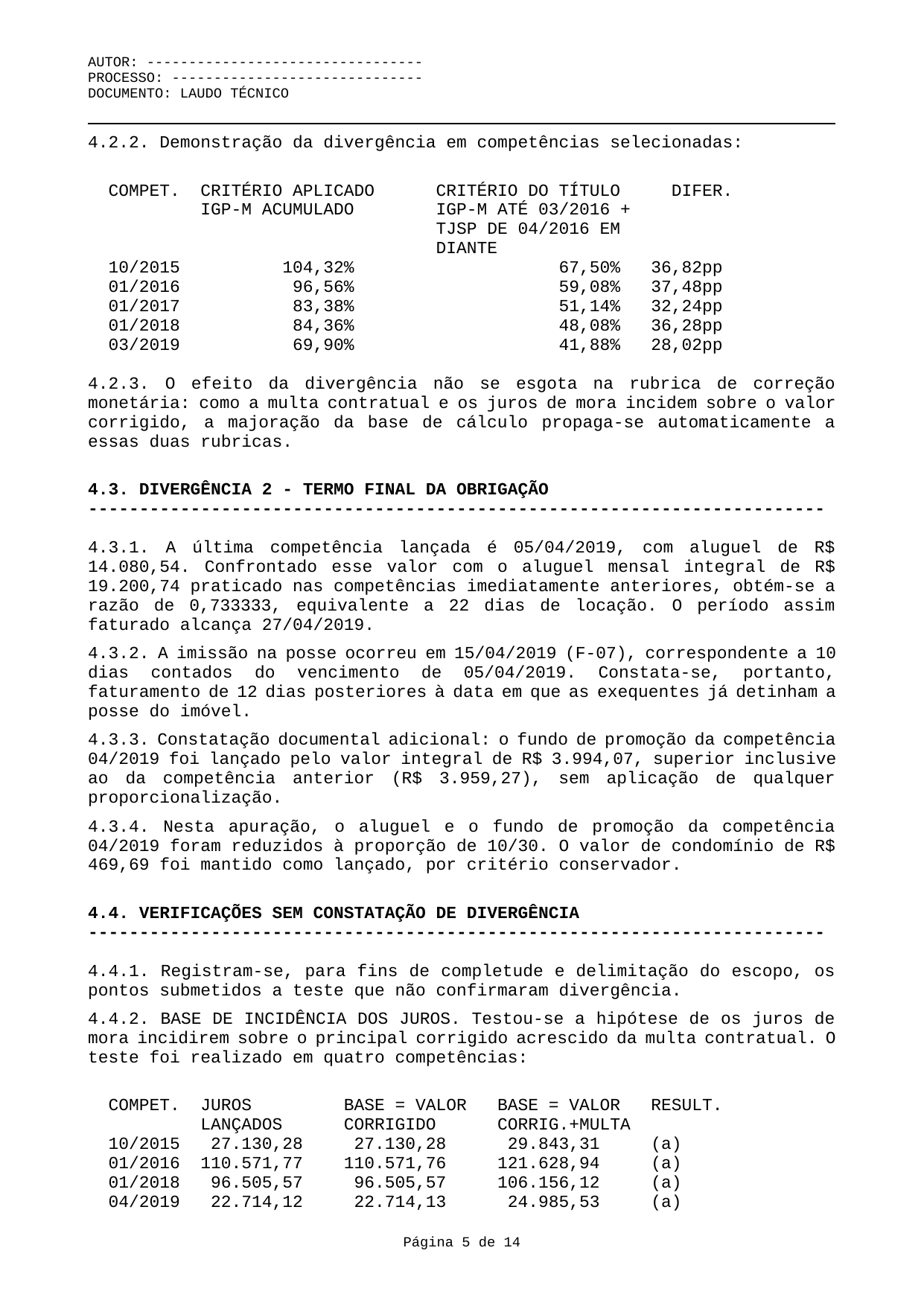 Parecer técnico-contábil de exemplo — página 5 de 14
